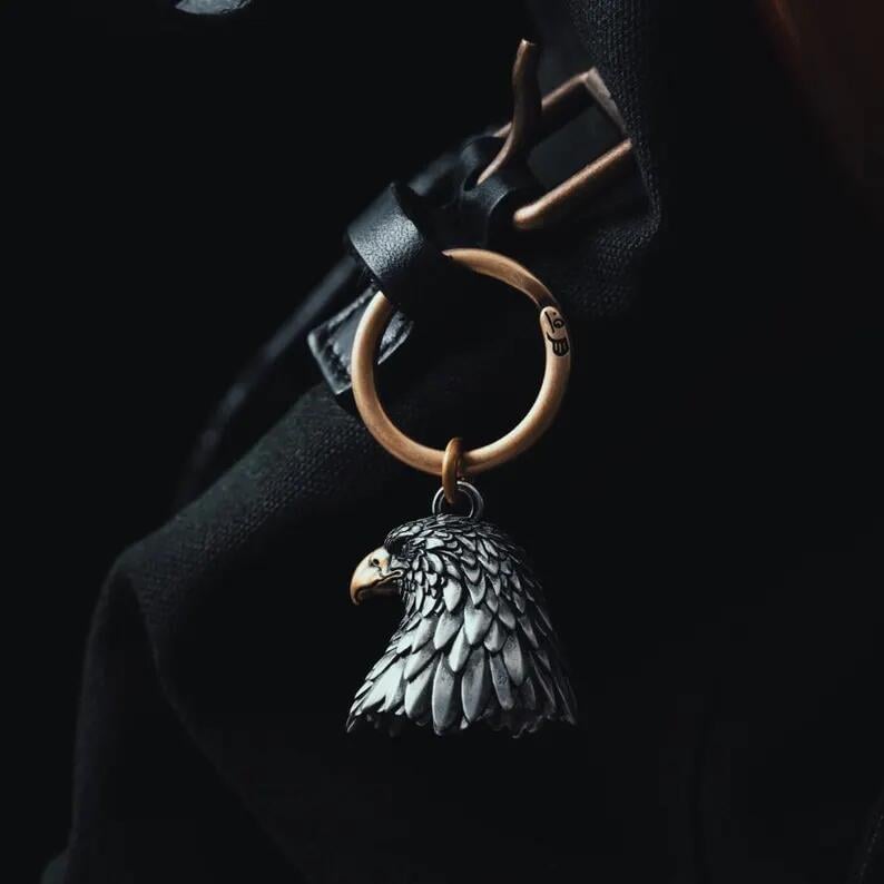 🦅Handcrafted HD Eagle Bell -Eagle Bronze Motorcycle Bell🏍️