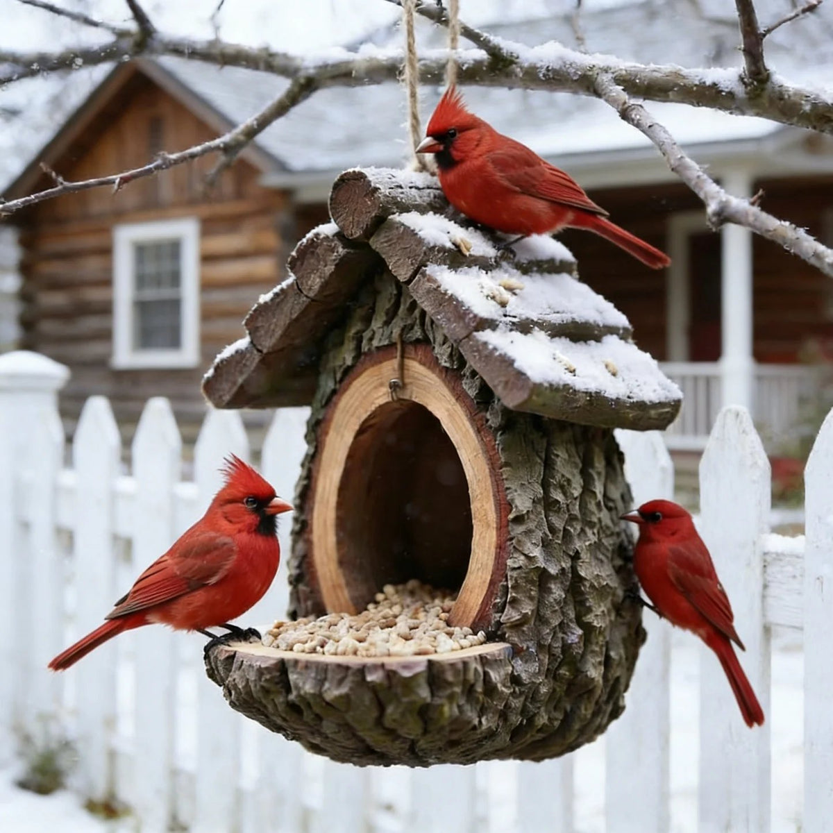 🏠Handmade Vintage Treehouse Shape Bird Feeder🪶