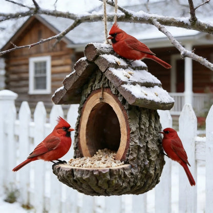 🏠Handmade Vintage Treehouse Shape Bird Feeder🪶