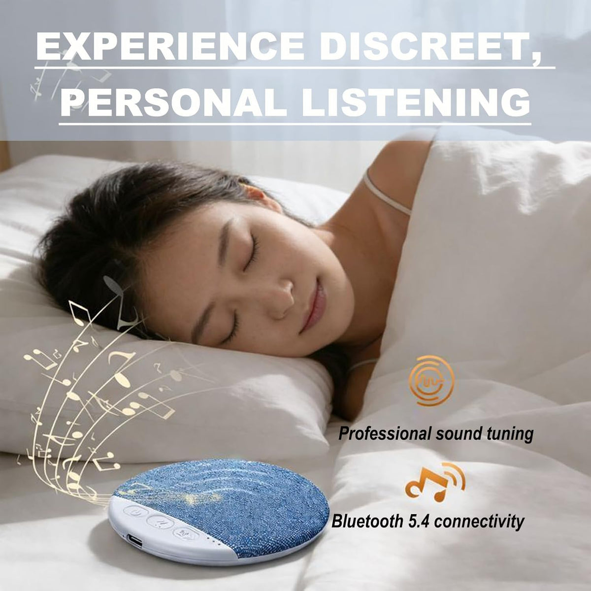 🔥Last Day 50% OFF - 🥳🎶Ultra-Thin Bluetooth Pillow Speaker🎖️✨