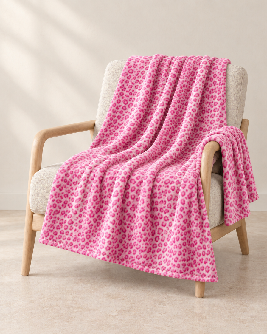 The Fleece Leopard Throw