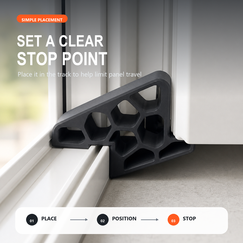 🚪✨ Less Slamming--Secure Track Door Stop