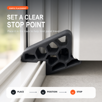 🚪✨ Less Slamming--Secure Track Door Stop
