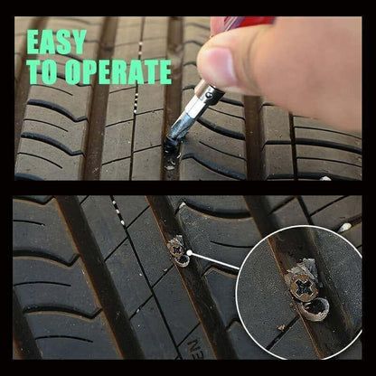 One-second tire repair🚗Vacuum Tire Mending Nail