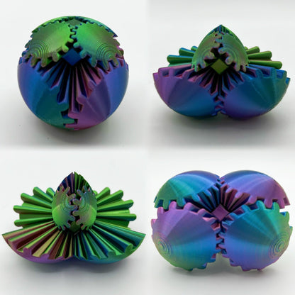 GearSphere - The Steampunk Whirling Wonder Fidget (Gear Ball)