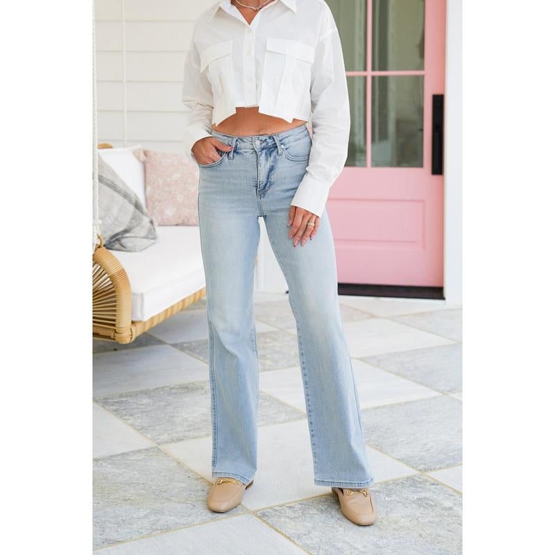 🏆LAST DAY 49% OFF💥 Vintage Wash Plus-Size Jeans -Stretchy, Straight Leg & Butt-Lifting Fit🎁