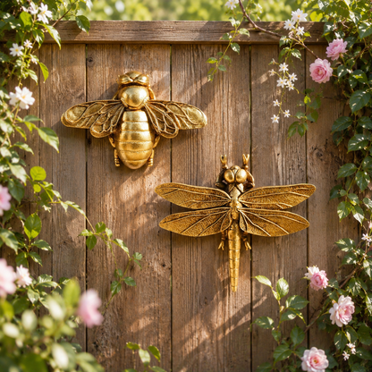 Golden Bee Wall Decor 🐝 – 3D Whimsical Insect Art