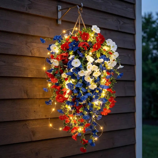 ✨🇺🇸 Celebrate America’s 250th Anniversary with Patriotic Hanging Flower Baskets