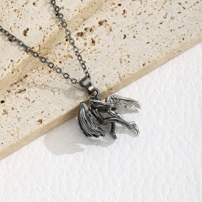 🔥Last 4 hours Sale: Save 49%-925 Silver Angel and Demonio Collar