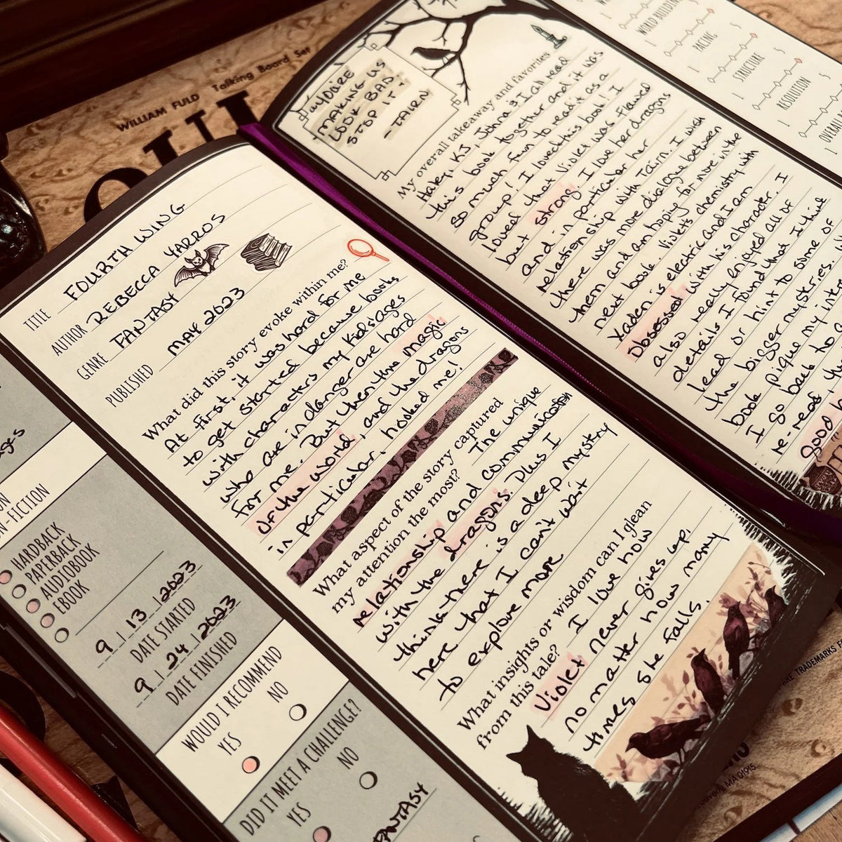 🔥Last Day 49% OFF - 📖The Essential Reading Journal: Waiting for the Night Edition(📚Hardcover & Durability Line)