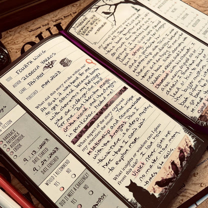 🔥Last Day 49% OFF - 📖The Essential Reading Journal: Waiting for the Night Edition(📚Hardcover & Durability Line)