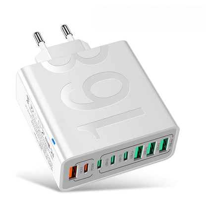💎 50% OFF! 💎 Multi-Port 150W Fast Charging Hub – 8 USB Ports, Smart Chip Protection & Universal Plug Options 🔌