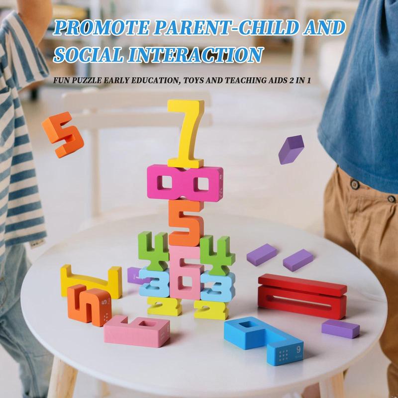 🌈Montessori-Inspired Wooden Number Blocks – ✨Unlock Your Child’s Potential!