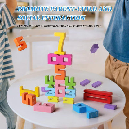 🌈Montessori-Inspired Wooden Number Blocks – ✨Unlock Your Child’s Potential!