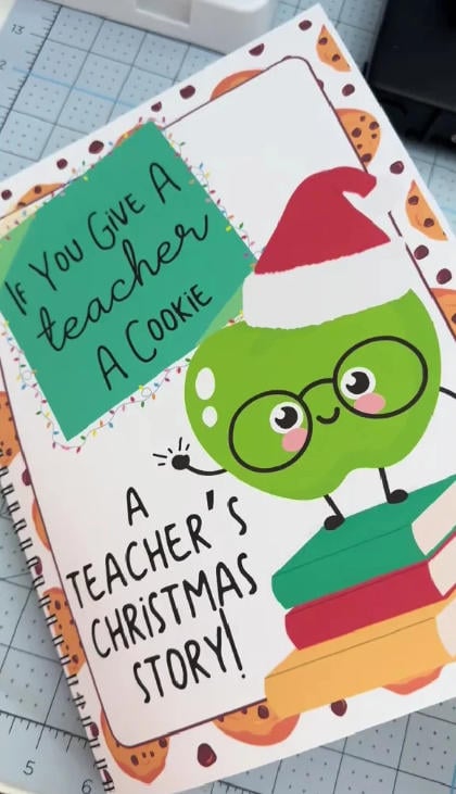🔥LAST DAY 50% OFF-🎄Christmas card book-👩‍🏫If You Give a Teacher A Cookie Book📚