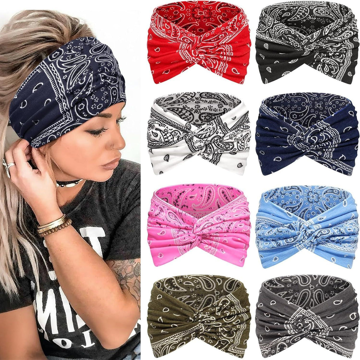 Womens Styling Retro Printed Headband - 🔥As low as $6.2 per piece