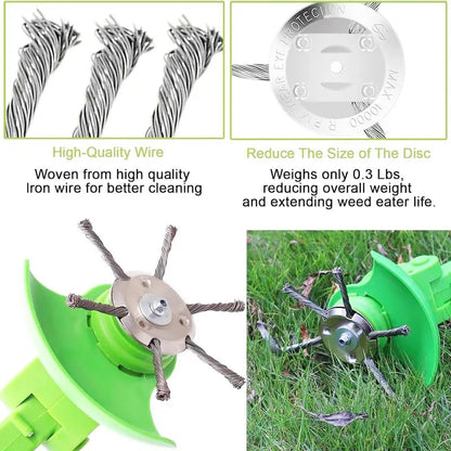 🔥Last Day 49% OFF - 🔥Steel Wire Trimmer Head Replacement-Heavy-Duty Weed Brush Cutter