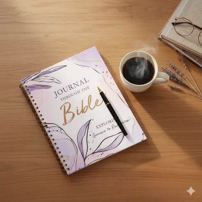 ✝️ 📔 Journal Through the Bible, Spiral-Bound, with Tear-Out Memorization Cards: Explore Genesis to Revelation 🙏