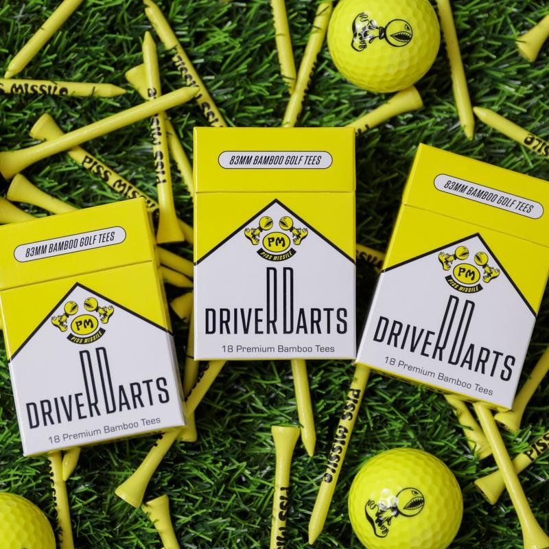 Driver Darts Golf Tees- 18pk 83mm Premium Bamboo Tees