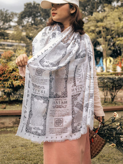 ✝️Handcrafted Christian Prayer Shawl: Protection Bible Verse Scarf, Yeshua Scripture Wrap🙏