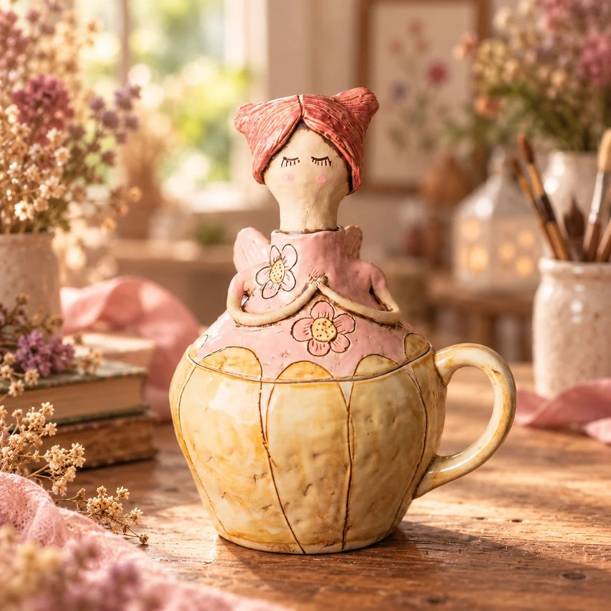 🔥Last Day 50% OFF 💖🧚‍♀️Handcrafted Fairies Storage Jar/Mug