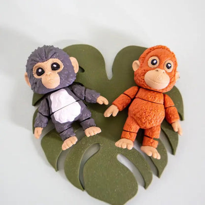 🐒🧸Punch Monkey & His Tiny Plush Buddy Keychain💕🎁Emotional Gift for Animal Lovers, Family, Friends, Loved Ones