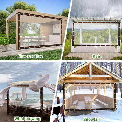 Clear Waterproof PE Tarp, Transparent Outdoor Cover with Metal Grommets🛡️