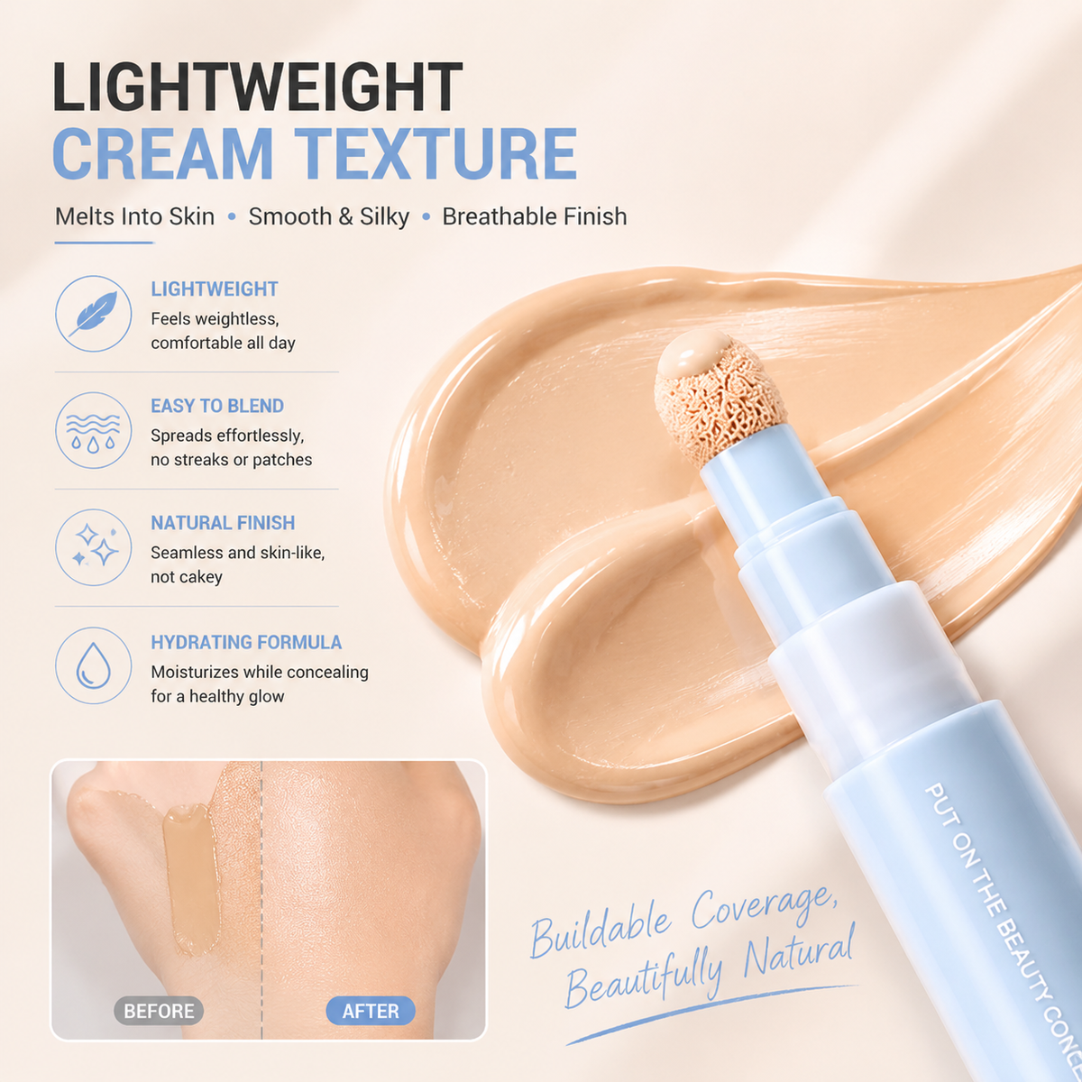 ✨ 2-in-1 Foundation & Concealer Pen – Smooth Buildable Coverage