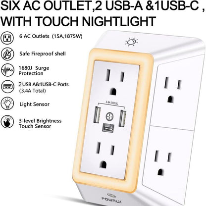 ✨LAST DAY ONLY 50% OFF🔥 Multi Plug Outlet Surge Protector