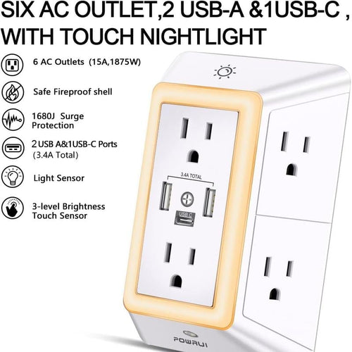 ✨LAST DAY ONLY 50% OFF🔥 Multi Plug Outlet Surge Protector