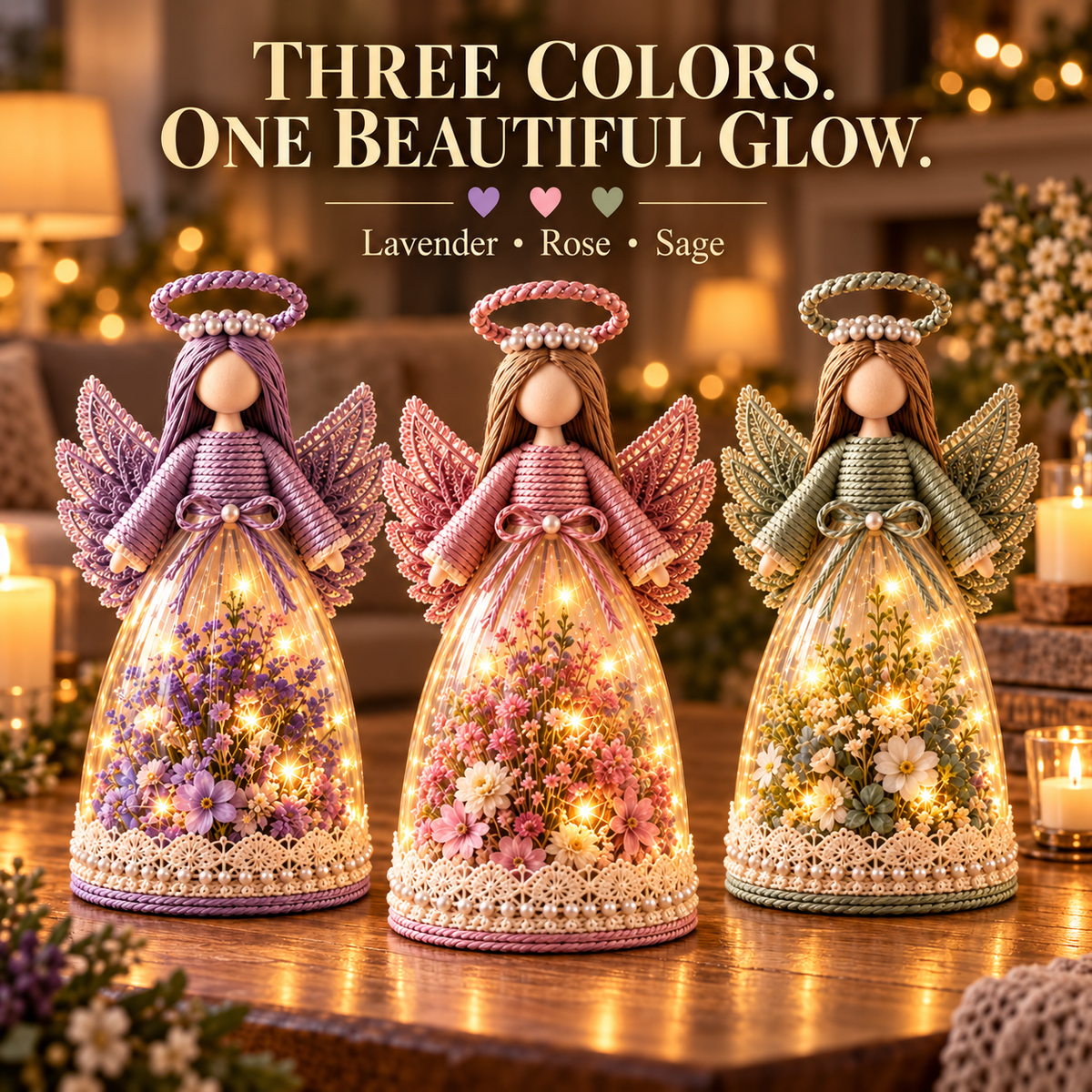 🎁Lighted Floral Angel Figurine