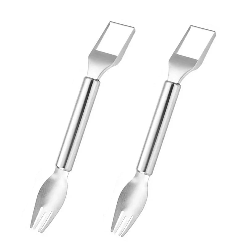 2 in 1 Stainless Steel Fruit Cutter Fork Slicer