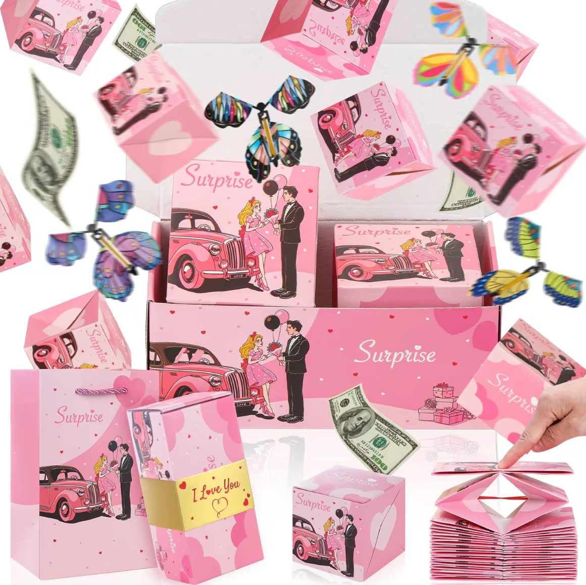 🎁 Valentine’s Day Surprise Explosion Gift Box