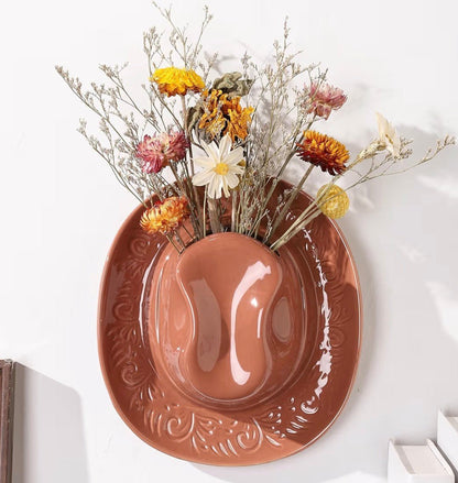 🔥Last Day 49% OFF - 🤠Handmade Ceramic Cowgirl Hat Vase🌵