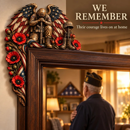 ❤️‍🔥Patriotic American Flag & Cross& Veteran Door Frame Corner Decor