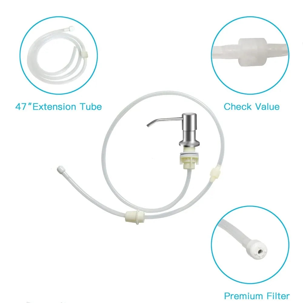 Built-in Sink Soap Dispenser with Extension Tube Kit