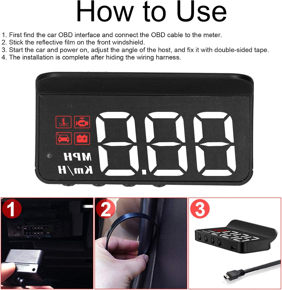 🎁2026 New Year Hot Sale: HALF PRICE -OBD2 HUD Car Head Up Display Projector Speedometer
