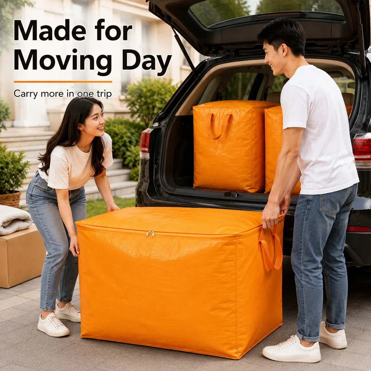 📦 50% OFF NOW! 🧳 Collapsible Storage and Moving Bag – Heavy-duty handles & zippered closure – Folds flat, perfect for moving, travel or closet organization – reusable & easy to clean 🏠
