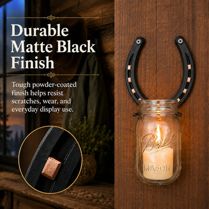 🔥Last Day 49% OFF - 🐴Handmade Horseshoe Mason Jar Holder Collection