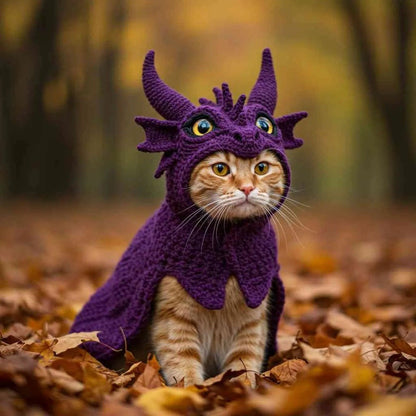 🔥Last Day 49% OFF - 🐉DIY Dragon Cat Hoodie Set🐾Handmade