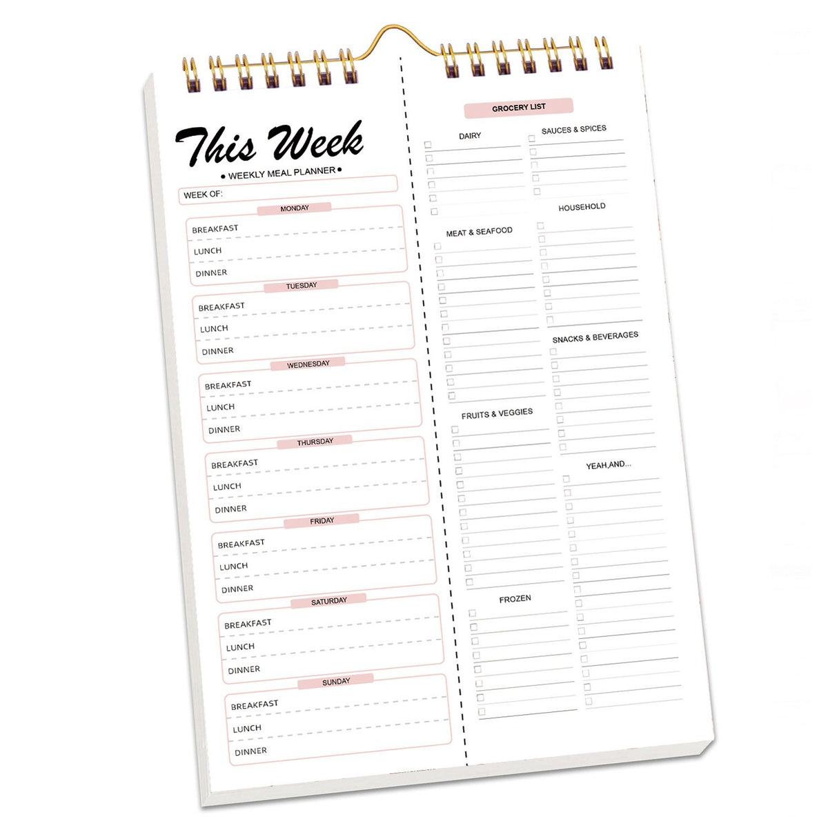 🔥LAST DAY 50% OFF📝Weekly Meal Planner Magnet with Grocery List