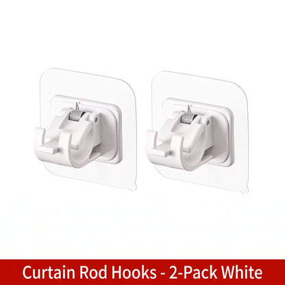 🔥Nail-Free Adjustable Curtain Rod Hooks