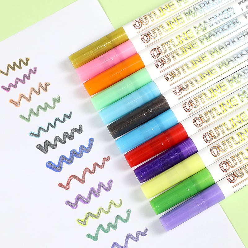 🔥Last Day 49% OFF - 🎁Terrain-hill Double Outline Markers Set