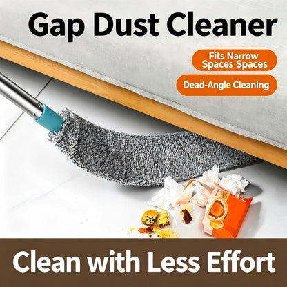 Extendable Under Bed Duster with Long Handle for Dust and Hair Removal Cleaning Tool
