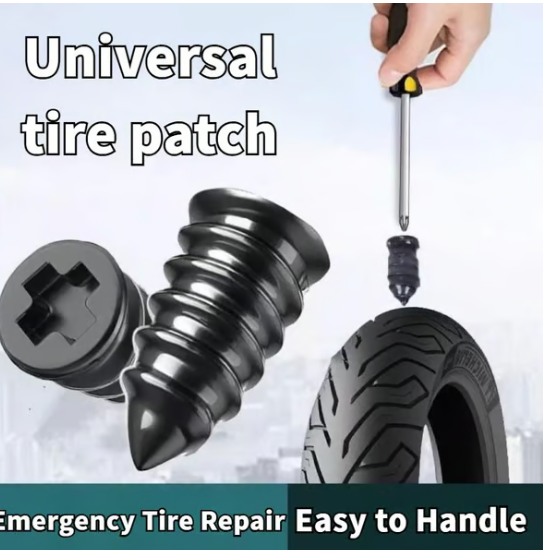 One-second tire repair🚗Vacuum Tire Mending Nail