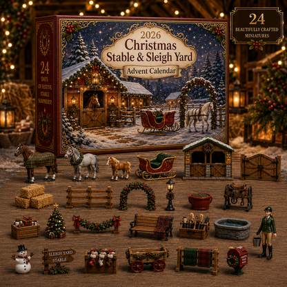 2026 Christmas Stable Advent Calendar 🎄🐴 – 24 Days of Santa's Sleigh Surprises