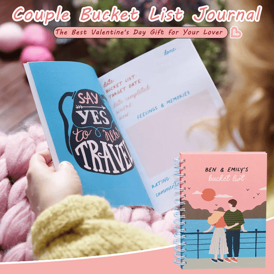 💝Valentine's Day Hot Sale 49% Off 🎁Personalised Couple Bucket List Journal