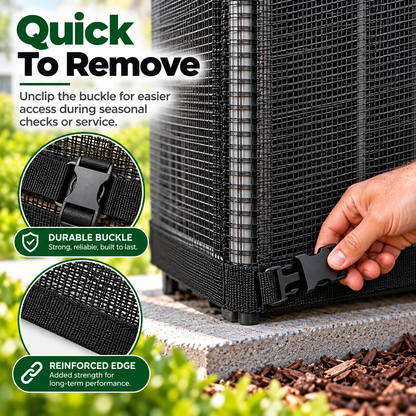 ❄️ Heavy-Duty Mesh AC Cover – All-Season Outdoor Protection