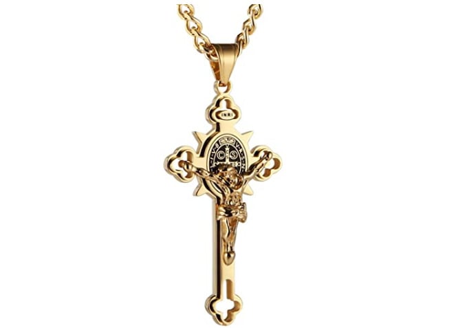 🔥Last 4 hours Sale: Save $30 -✨ST.Benedict Protection Cross Power Pendant Necklace