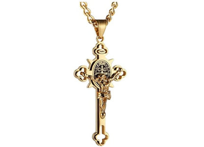 🔥Last 4 hours Sale: Save $30 -✨ST.Benedict Protection Cross Power Pendant Necklace